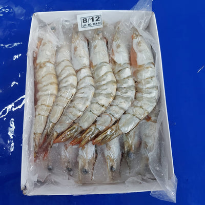 WHITE SHRIMP/CHAKA (Raw Head on Shell on-HOSO) 750G (16-20 psc)